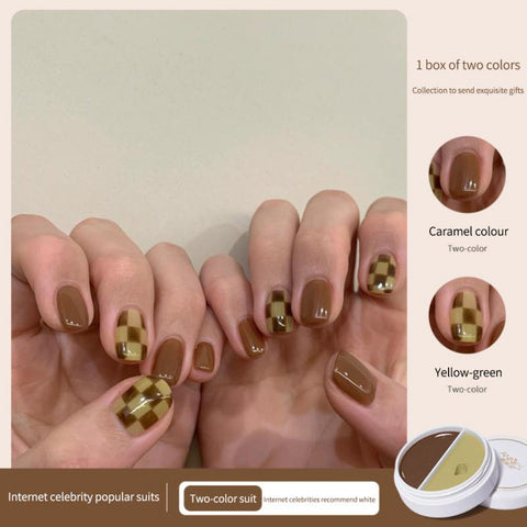 Beyprern 2/3 Color Solid Nail Gel Non-Toxic Long Lasting Canned Solid Cream Gel Easy To Color Fast-Drying DIY Nail Glue 1