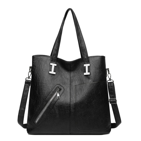 Beyprern Luxury Handbags Designer Letter Pu Leather Women Shoulder Bags High Capacity Ladies Crossbody Bag Fashion Casual Female Tote Bag