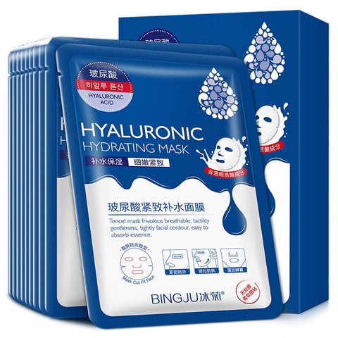 Hyaluronic Acid Hydration Mask Tight Pores Moisturizing Oil-control Anti-Aging Depth Replenishment Whitening Skin Care