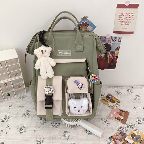 Beyprern 2023 Backpack Women  Laptop Backpacks Cute High School Bags for Teenage Girl Japanese Travel Camping Backpack