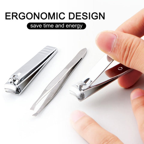Beyprern Nail Scissors Stainless Steel Ultra-Thin Hand Toe Clippers Cutter Trimmer Tools Manicure Cutters With Keychain
