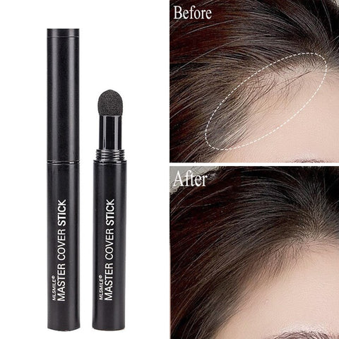 Beyprern 4 Colors Hairline Shadow Powder Natural Hair Root Cover Up Contour Stick Instant Modified Hairline Eyebrow Filling Powder Pen