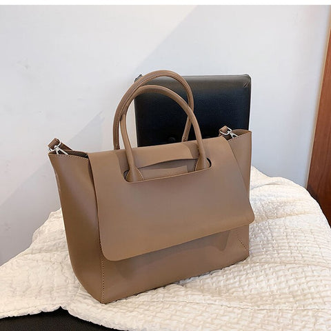 Women's versatile Handbag Vintage Shopping Handbag Large capacity portable Commuter Bag