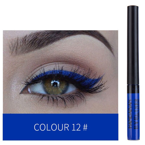 1Pcs Colorful Neon White Matte Liquid Eyeliner Pencil Waterproof Makeup Liquid Eye Liner Blue Brown Black Eyes Cosmetics Pen