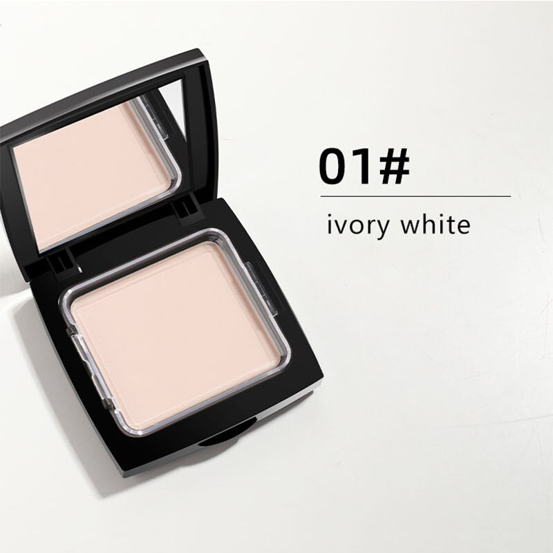 Beyprern 1 Pc Mineral Face Pressed Powder Oil Control Natural Foundation Powder 2 Colors Smooth Finish Concealer Setting Powder Cosmetics