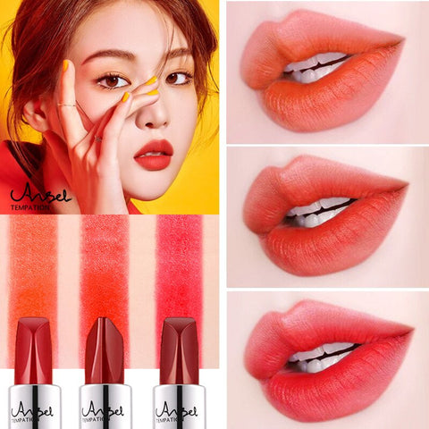 Diamond Queen Scepter Matte Lipstick Waterproof Long Lasting Non-stick Cup 3 Colors In 1 Sexy Pearl Beauty Lipstick Set Makeup
