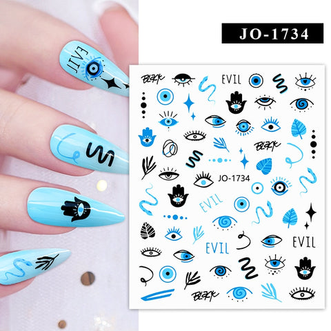 Christmas gifts 1Pc Christmas Stickers Santa Claus Snowflake Decals Catoon Image Muti- Pattern New Year Halloween Nail Art Stickers For Manicure