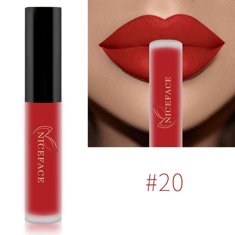 Beyprern Waterproof Brand Nude Matte Liquid Lipstick Red Lip Gloss Moisturizer Nude Mate Lip Stick Lipgloss Cosmetics Makeup Beauty