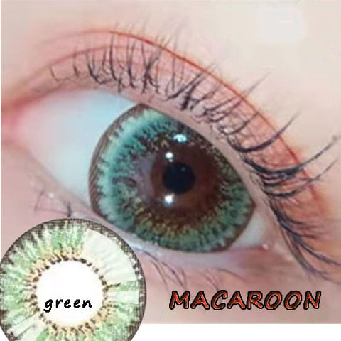 Cosplay 14.50mm Soft Eye Contacts Lenses Glasses with Prescription lentille de couleur yeux Macaroon Green