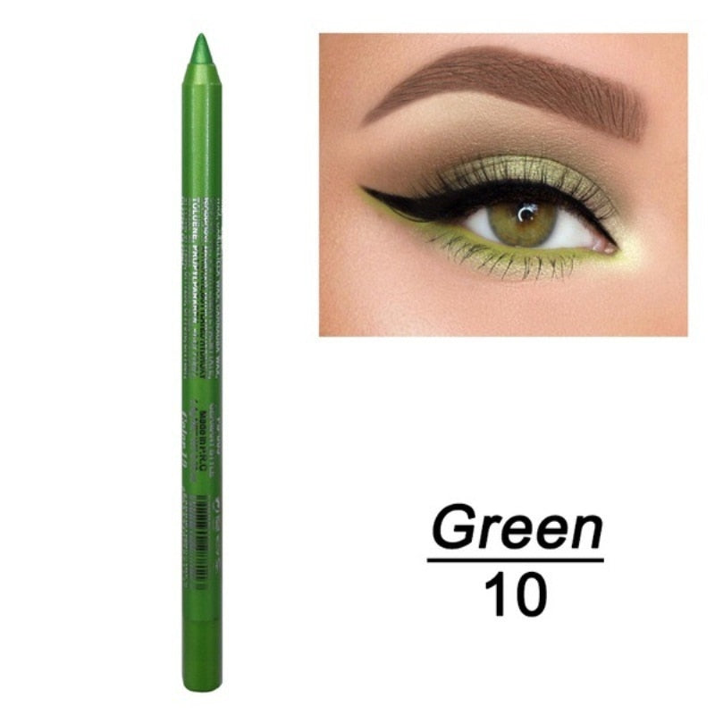 Beyprern 12Color Long-Lasting Not Blooming Eyeliner Pencil Waterproof Pigment Eyeliner Pen Women Fashion Color Eye Makeup Cosmetics Tools