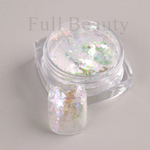 Beyprern 1G Holographic Mirror Nail Glitter Powder Sliver Pink Gold Red Two Colors Nail Art Pigment Solid Dust Magic Nail Decor SAG01-06