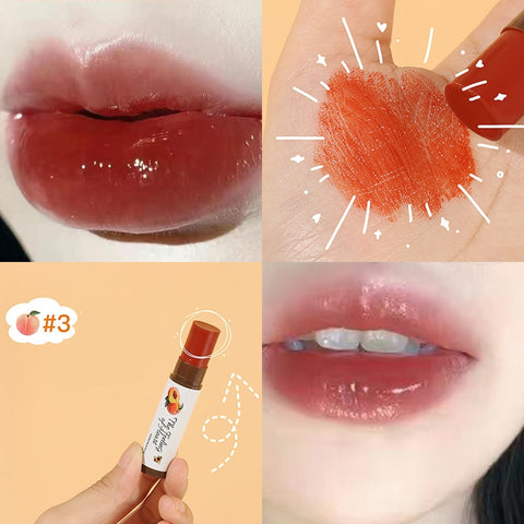 Beyprern Fruit Lip Balm Moisturizing Clear Lip Primer Mask Cute Jelly Tinted Lip Gloss Stick Lighten Lines Change Color Lipstick Lip Care