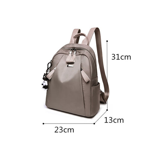 Beyprern Popular Preppy Style Backpack For Women All-Match Oxford Cloth Shoulder Book Bag Casual Lady Large Capacity Holiday Mochila