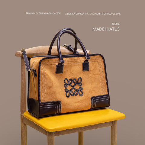 VINTAGE Fashion briefcase High Quality Handbag versatile School bag soft leisure large capacity travel bag
