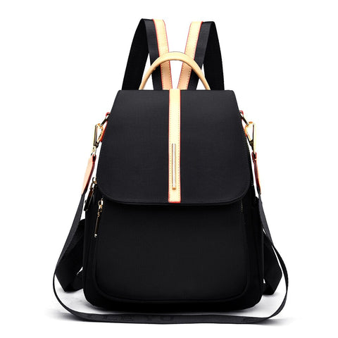 Beyprern New Women Simple Backpack High-Quality Oxford Cloth Large Capacity Shoulder Bag Casual Lady Multifunctional Travel Rucksack