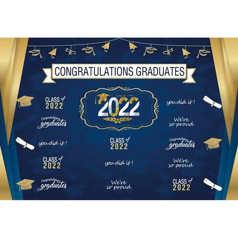 Graduation Class Of 2022 Photocall Backdrop Congratulate Party Decoration Photographic Photography Background Photo Studio Props