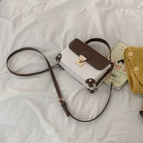 Women's bag Crocodile pattern Handbag fashion Vintage small square bag versatile messenger cross body bag