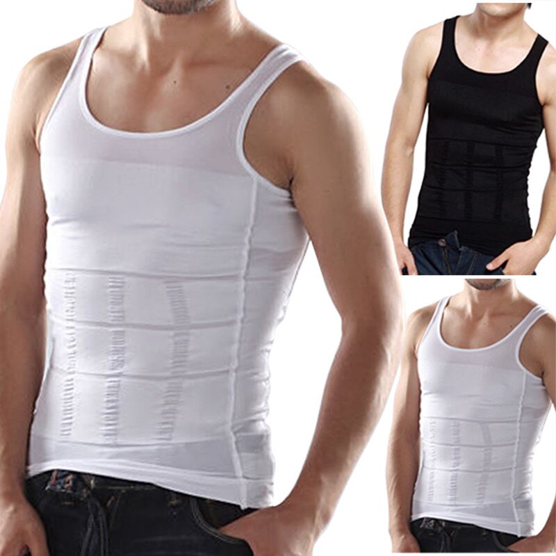 Men Shapers Sleeveless Firm Tummy Belly Buster Vest Control Slimming Belt Shaper Underwear Shirt Sauna Abdomen Corset Vest