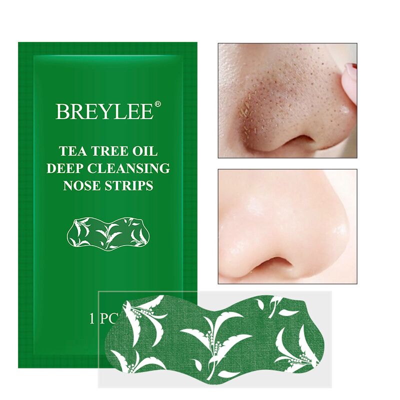 Beyprern 10PCS Nose Blackhead Remover Mask Acne Treatment Shrink Pore Cleansing Nose Sticker Moisturizing Oil Control Skin Care Products