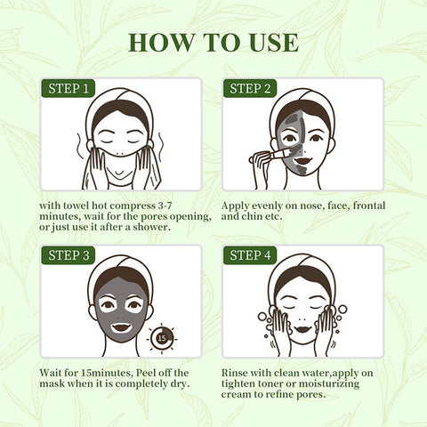 Green Tea Cleaning Face Mask 100g Oil-Control Moisturizing Remove Blackheads And Shrink Pores Mud Mask Facial Skin Care Products