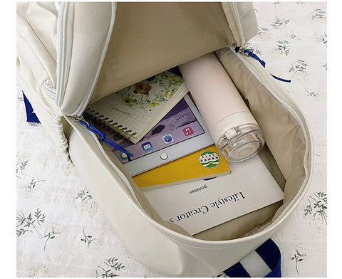 2022 Backpack For Teenager Student Schoolbag Large-Capacity Women Nylon Laptap Pack Casual Trend Rusksack Korean Version Handbag