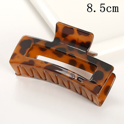 Cyber Monday Big Sales Women Frosted Rectangular Hair Claw Clip Simple Ponytail Hair Catch Strong Hold Jaw Clips
