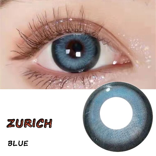 Anime 14.50mm Colored Contacts Lenses Glasses for Women Men lentille de couleur yeux Zurich