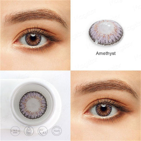 Beyprern 2Pcs/Pair Eyes Beautiful Pupil Natural Color Lens Colorful14.5Mm Multicolor Party Gift Beauty Eye Cosmetic Makeup Glasses