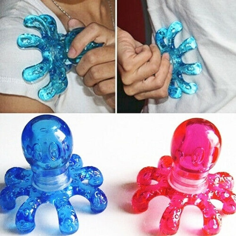 Mini Octopus Shape Personal Massage Muscle Relaxing Body Neck Massage Tool Crystal Claw Massage Handheld Massage