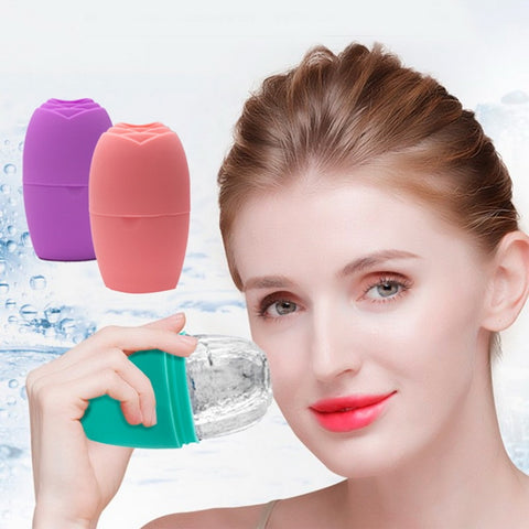 Ice Roller for Face Eyes And Neck Ice Cube Mold Beauty Skin Care Gua Sha Tools Brightens Skin Reusable Facial Treatment Tools