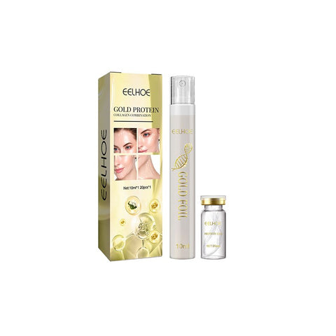 Protein Thread Lifting Set 24K Gold Face Serum Active Collagen Silk Thread Facial Essence Anti-Aging Firming Moisturize SkinCare