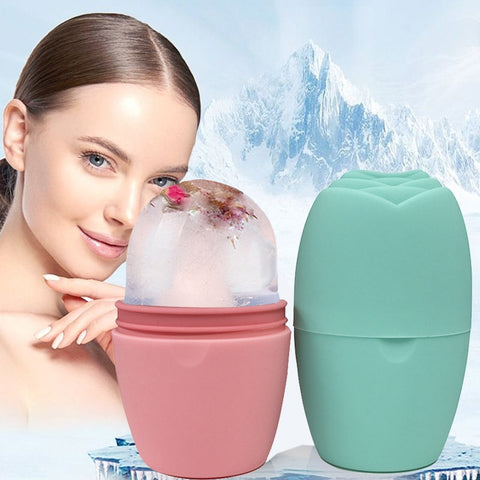 Skin Care Beauty Cold Massage Roller Lifting Contouring Tool Ice Face Massager Reusable Silicone Ice Cube Trays Facial Massager