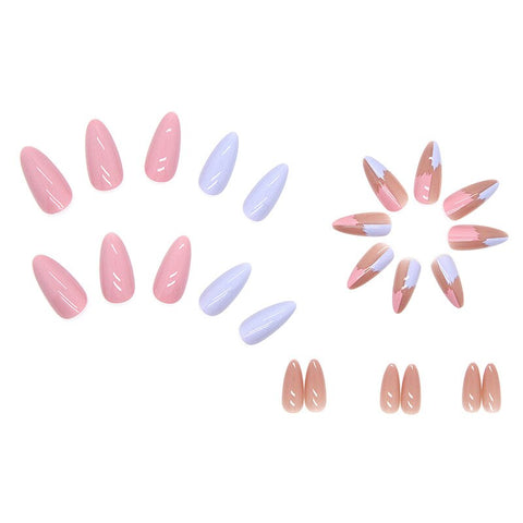 Black Friday Big Sales Press On Almond Nails Set False Fingernails With Designs
