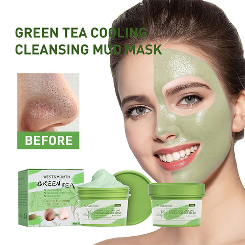 Green Tea Cleaning Face Mask 100g Oil-Control Moisturizing Remove Blackheads And Shrink Pores Mud Mask Facial Skin Care Products