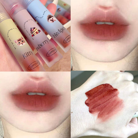 Beyprern 1/3Pcs Nude Liquid Lipstick Set Velvet Matte Lip Gloss Long Lasting Non-Stick Cup Lip Mud Tint Cream Makeup Pigment Cosmetics