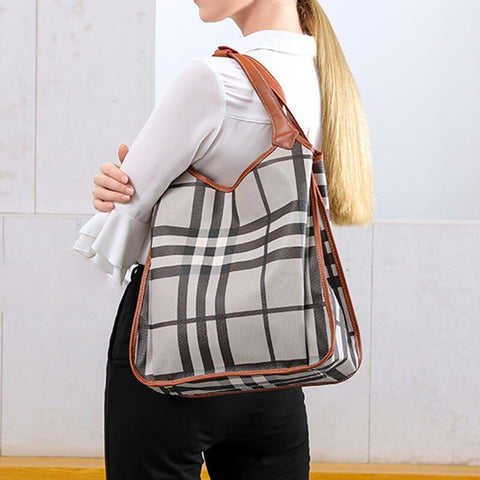 Women's Bag Multi layer tote bag large capacity versatile shoulder bag Commuter Bag soft document laptop bag