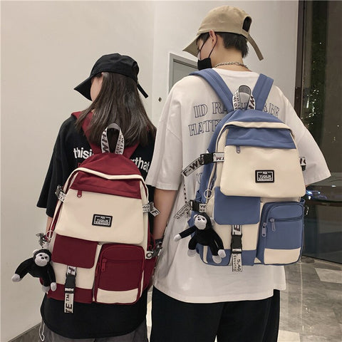 Back To School 2023 Fashion Schoolbag Female Student Backpack Large Capacity Fashion Boy Backpack Computer Bag Femal School Backpack