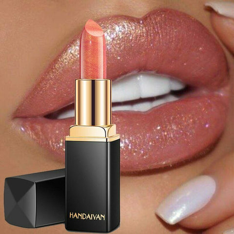 Beyprern Handaiyan Waterproof Nude Glitter Lipstick Makeup Long Lasting Velvet Red Mermaid Sexy Shimmer Matte Lip Stick Cosmetic Beauty