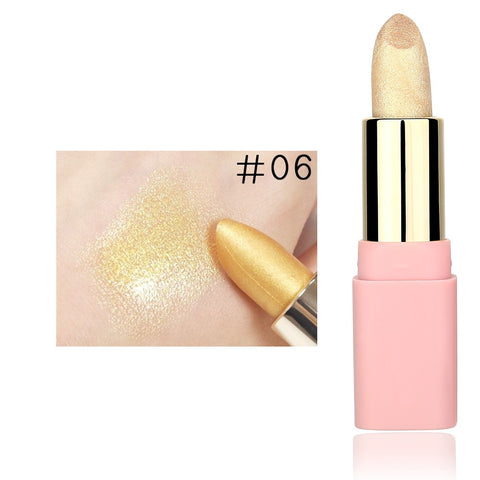 Beyprern 1 Pc Diamond Lipstick Glitter Pearl Naked  Lip Makeup  Long Lasting Easy To Wear Brighten Non-Stick Cup Lip Gloss Cosmetics