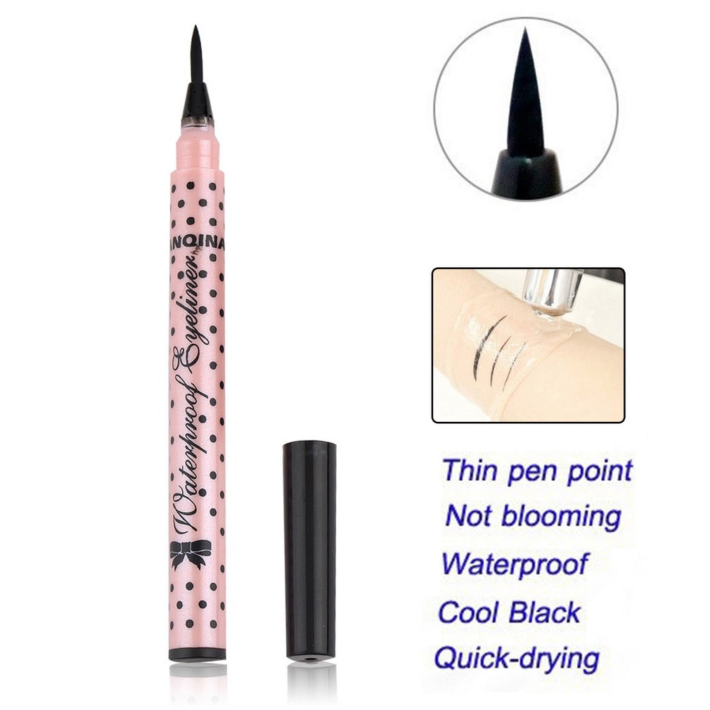 Beyprern 1PCS Women Lady Beauty Makeup Black Eyeliner Waterproof Long-Lasting Liquid Pigment Pencil Pen Make Up Cosmetic Cute Tool