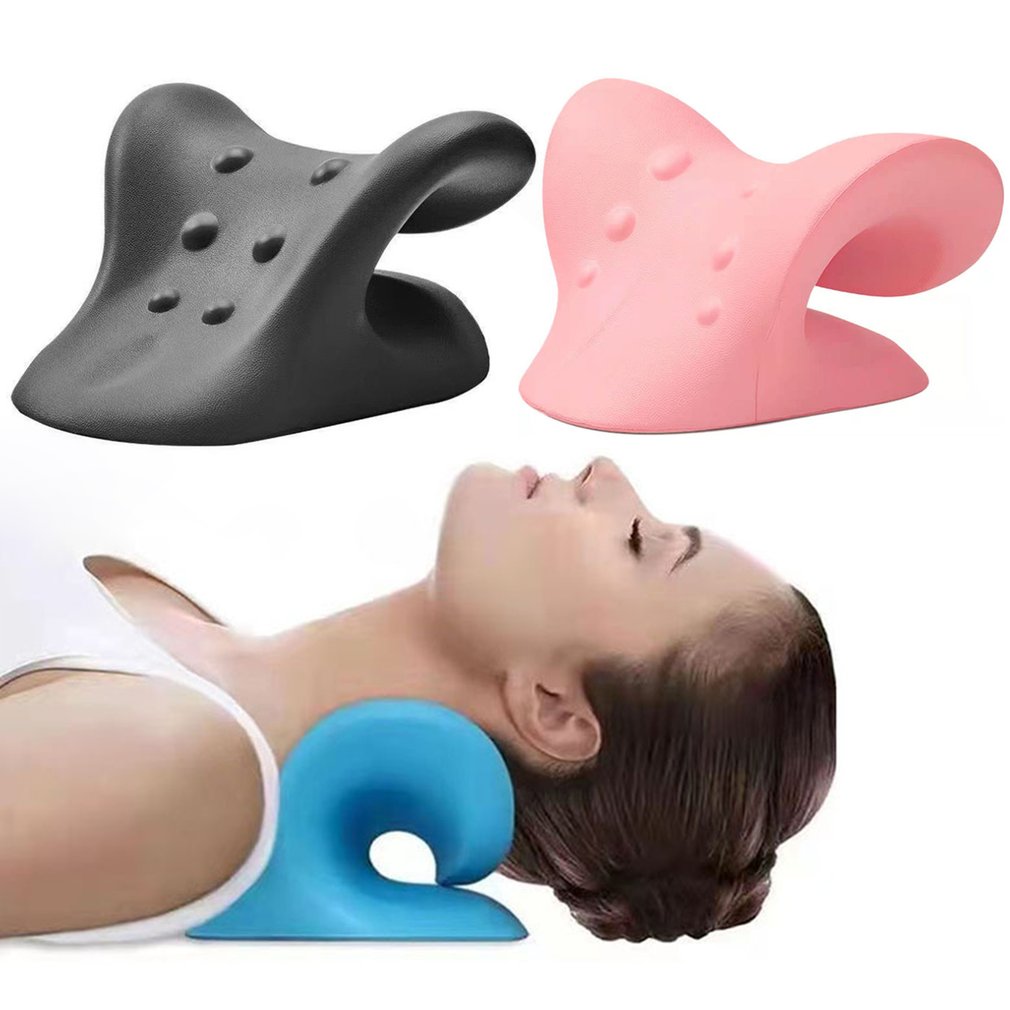 Beyprern Pillow Neck And Shoulder Cervical Traction Device Orthopedic Brace Cushion For TMJ Pain Relief And Spine Alignment Chiropractic
