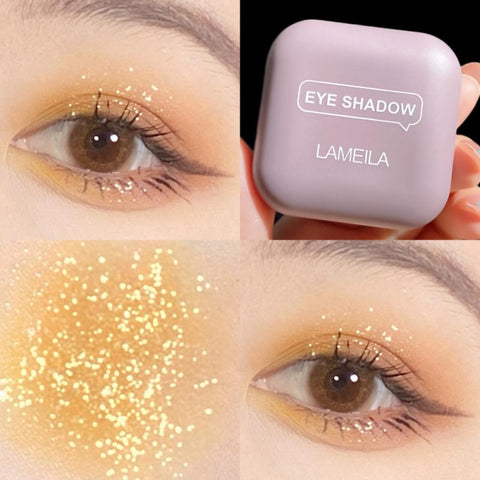 Beyprern 10 Colors Glitter Eyeshadow Glossy Shiny Diamond Eye Shadow Palette Highlighter Powder Shimmer Eyes Makeup Cosmetics