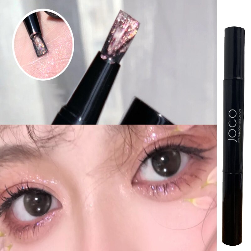 Peach Pink Liquid Eyeshadow Pen Lying Silkworm Pencil Galaxy Glitter Eyeshadow Stick Lasting Shiny Eyeliner Pen Cosmetic Makeup