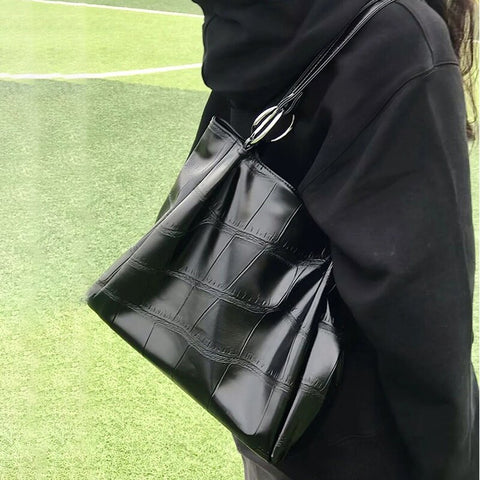 Tote bag new fashion simplehandbag large capacity shoulder bag texture versatile women's bag