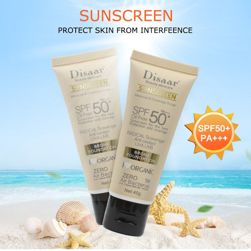 Beyprern SPF50+ UV Protection Facial Sunscreen Sweat-Proof Whitening Foundation Solar Blocker Moisturizing Sun Cream Lotion For Face Body