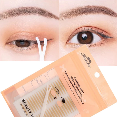 Beyprern 120Pcs Invisible Eyelid Sticker Lace Eye Lift Strips Double Eyelid Tape Adhesive Stickers Eye Tape Tools Lash Tape Makeup