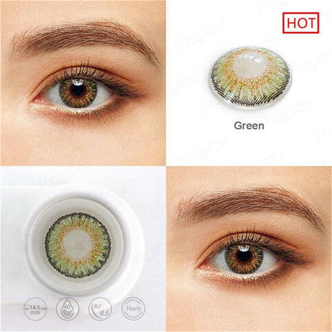Beyprern 2Pcs/Pair Eyes Beautiful Pupil Natural Color Lens Colorful14.5Mm Multicolor Party Gift Beauty Eye Cosmetic Makeup Glasses