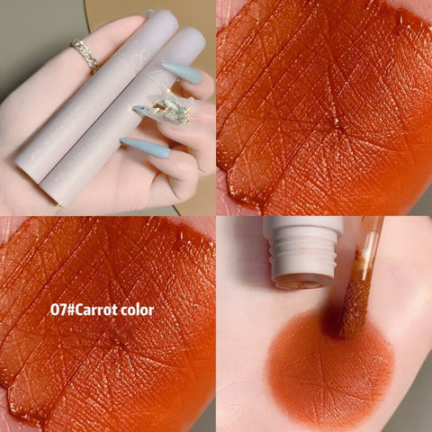 Beyprern Milk Tube Lip Glaze Velvet Matte Lipstick Waterproof  Long-Lasting Easy To Color Lip Gloss Mud Makeup