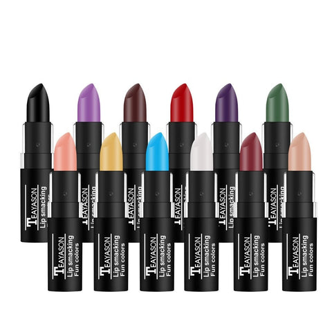 Beyprern Black Lipstick Retro Dark Color Lipsticks Matte Waterproof Blue Vampire Color Holloween Party Makeup Maquillaje Lip Pencil