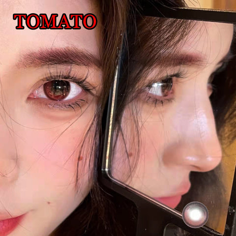 Anime Cosplay 14.50mm Bloody Eye Contacts Lenses Glasses for Women Men lentille de couleur yeux Tomato